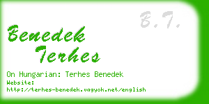 benedek terhes business card